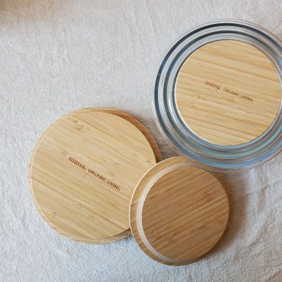 画像8: mana. 竹と耐熱ガラス容器　ラウンド