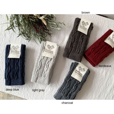 画像5: NISHIGUCHI KUTSUSHITA ウール縄柄ハンドウォーマー