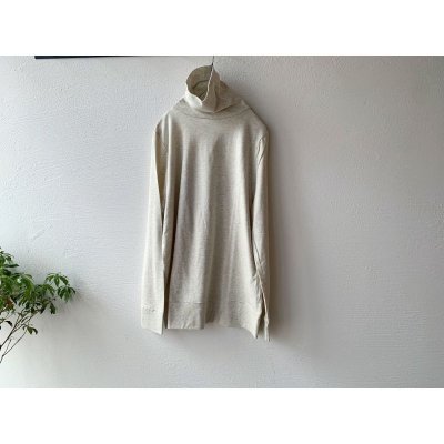 画像2: harmonie-Organic Cotton- フライス無地ゆったりタートル