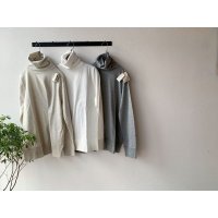 harmonie-Organic Cotton- フライス無地ゆったりタートル