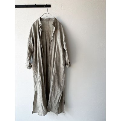 画像7: Luminaes リネン先染めオーバーダイストライプ シャツOP