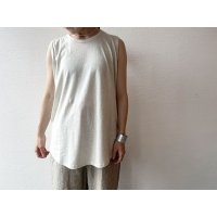 【再入荷】harmonie-Organic Cotton-  天竺 裾ラウンド ロングタンク 【クリックポスト発送可】