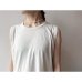 画像2: harmonie-Organic Cotton-  天竺 裾ラウンド ロングタンク 【クリックポスト発送可】 (2)