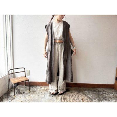 画像3: harmonie-Organic Cotton-  天竺 裾ラウンド ロングタンク 【クリックポスト発送可】