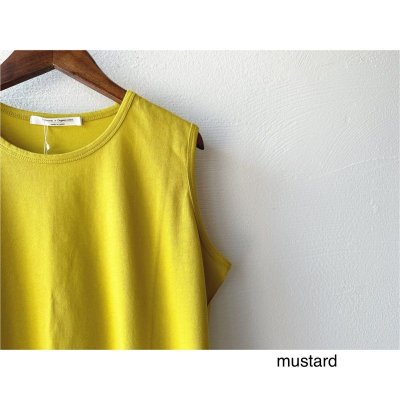 画像7: harmonie-Organic Cotton-  天竺 裾ラウンド ロングタンク 【クリックポスト発送可】