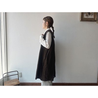 画像4: Luminaes heavy-linen frax dyed gilet