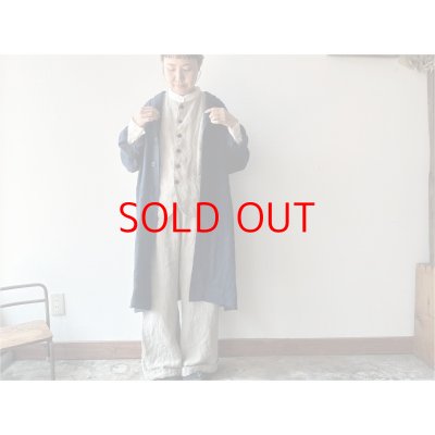 画像1: Luminaes heavy-linen frax dyed アトリエコート [unisex]
