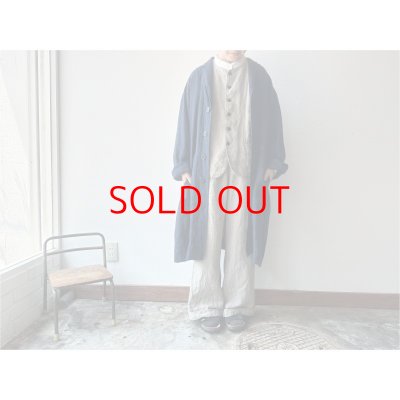 画像2: Luminaes heavy-linen frax dyed アトリエコート [unisex]