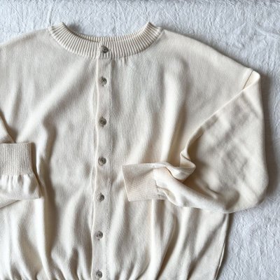 画像7: NARU 綿コーマ14G天竺 2wayニットカーディガン【レターパックプラス（600円）発送可能】