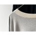 画像10: NARU ライスニット 綿コーマ裾配色 ７分袖ニット