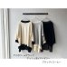 画像16: *sale* NARU ライスニット 綿コーマ裾配色 ７分袖ニット