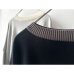 画像13: NARU ライスニット 綿コーマ裾配色 ７分袖ニット
