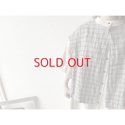 画像2: *sale70%off* prit 40/1 リネントラッドチェック ２wayベスト