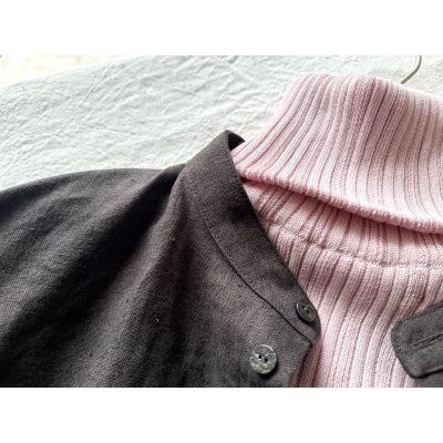 画像9: NARU 綿コーマ ランダムリブ タートルネック【1枚までクリックポスト可】