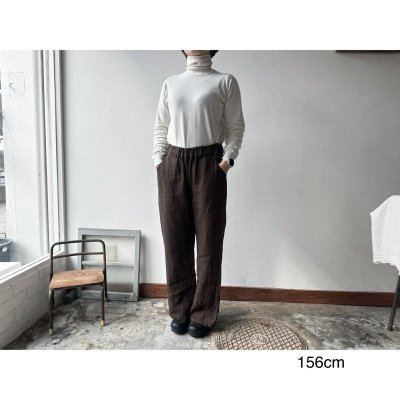 画像8: Luminaes heavy-linen frax dyed ブーツカットPT