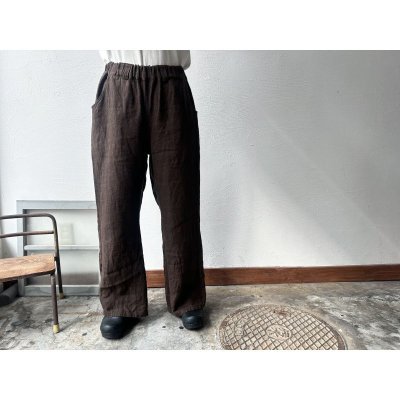 画像9: Luminaes heavy-linen frax dyed ブーツカットPT