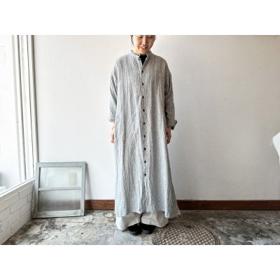 画像3: Luminaes ストライプリネン シャツOP