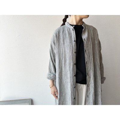画像4: Luminaes ストライプリネン シャツOP