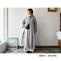 Luminaes stripe-Linen shirtOP