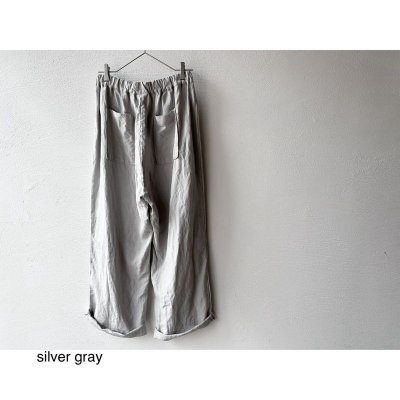 画像1: 【silver gray、black ６月末再入荷】Luminaes ベルギーリネン高密度ウェザー ワイドイージーPT