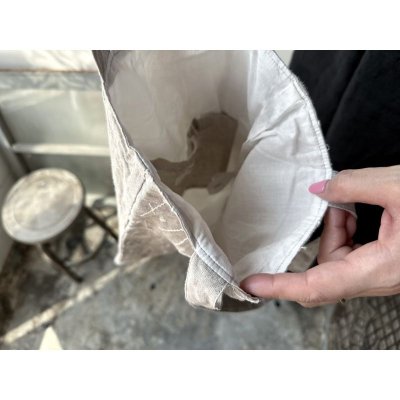 画像4: prit 60/1 リネンマチ針刺繍 × 60/1リネン 切替トート【クリックポスト（185円）発送可能】