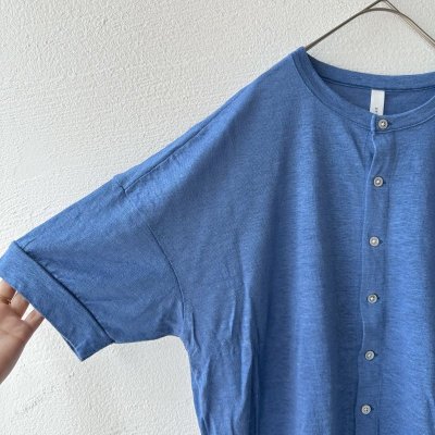 画像2: prit  40/1ベルギーリネン天竺 クルーネックカーディガン