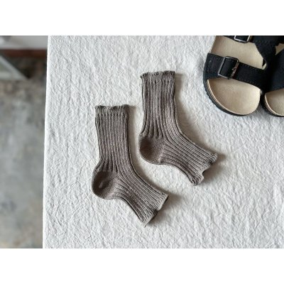 画像5: NISHIGUCHI KUTSUSHITA リネンリブサンダルソックス F 【３足までクリックポスト可】