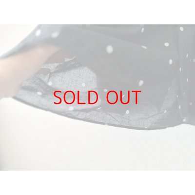 画像3: prit 40/1綿麻平織ドットプリント スタンドカラーギャザースモック