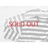 prit 40/2インド超長綿天竺ボーダー クルーネックビッグTシャツ