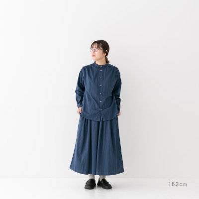 画像13: prit サテンダブルストライプ タックスカート【レターパックプラス(600円)発送可能】