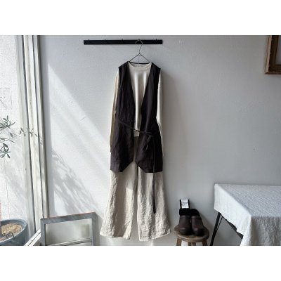 画像11: Luminaes コルトレイクリネン ストリングロングベスト