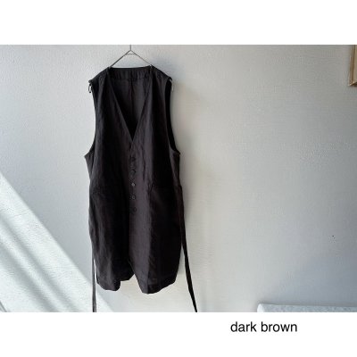 画像12: Luminaes コルトレイクリネン ストリングロングベスト