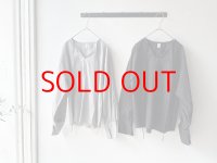 nouvelles du paradis ミニチェックドライワッシャー チョーカーネックブラウス【クリックポスト（185円）発送可能】