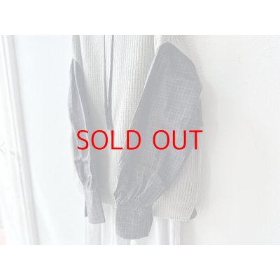 画像12: nouvelles du paradis ミニチェックドライワッシャー チョーカーネックブラウス【クリックポスト（185円）発送可能】