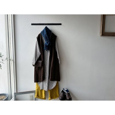 画像13: Luminaes heavy-linen frax dyed gilet