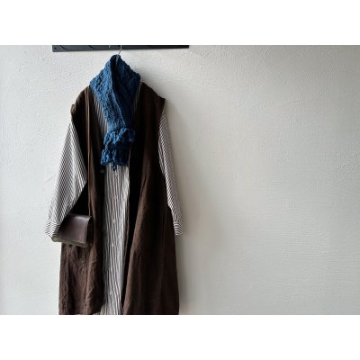 画像8: Luminaes heavy-linen frax dyed gilet