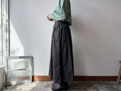 画像4: prit サテンダブルストライプ タックスカート【レターパックプラス(600円)発送可能】