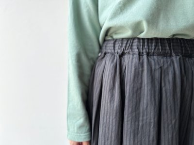 画像5: prit サテンダブルストライプ タックスカート【レターパックプラス(600円)発送可能】