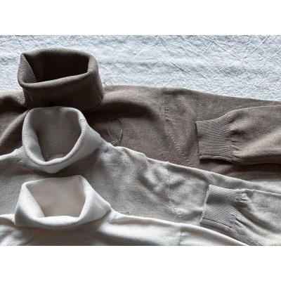 画像1: nouvelles du paradis ムーコットン タートルニット