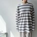 画像4: prit 40/2インド超長綿天竺ボーダー クルーネックビッグTシャツ