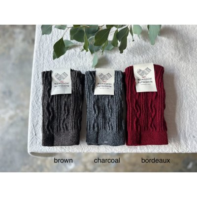 画像4: NISHIGUCHI KUTSUSHITA ウール縄柄ハンドウォーマー