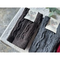 NISHIGUCHI KUTSUSHITA ウール縄柄ハンドウォーマー