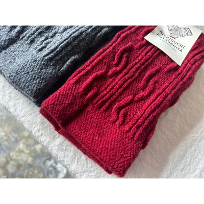 画像2: NISHIGUCHI KUTSUSHITA ウール縄柄ハンドウォーマー