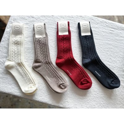 画像4: memeri ウールコットンケーブルソックス【1足までクリックポスト可】
