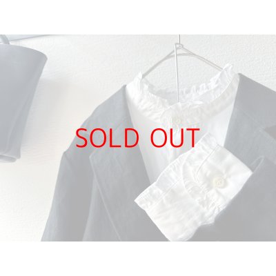 画像6: *sale50%off* nouvelles du paradis ストライプクロス&アメリカンブロードクロス フリルブラウス【クリックポスト（185円）発送可能】