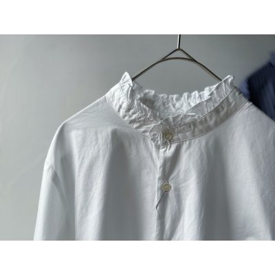 画像3: nouvelles du paradis ストライプクロス&アメリカンブロードクロス フリルブラウス【クリックポスト(185円)発送可能】