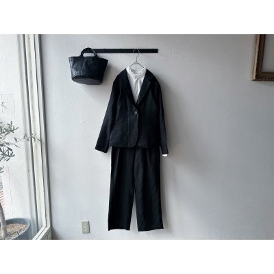 画像9: nouvelles du paradis ストライプクロス&アメリカンブロードクロス フリルブラウス【クリックポスト(185円)発送可能】