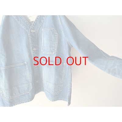 画像3: Véritécoeur ノーカラーデニムカバーオール