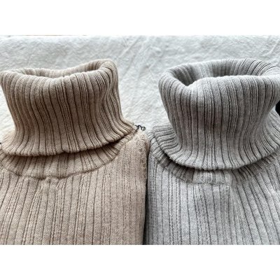 画像3: NARU 綿コーマ ランダムリブ タートルネック【1枚までクリックポスト可】