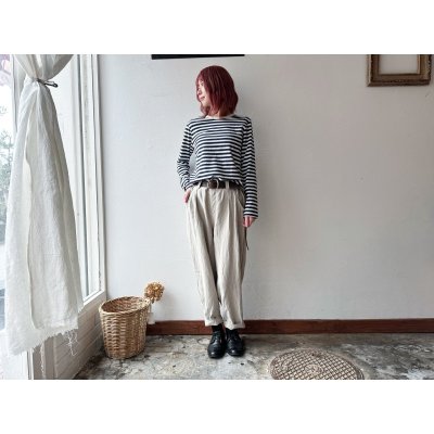 画像2: prit リサイクルムラ糸天竺 ボーダークルーネック【クリックポスト可】